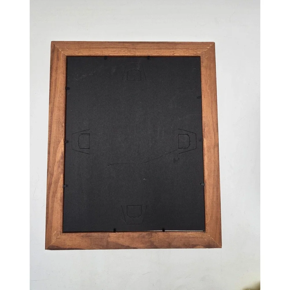 Wooden Multi Photo Collage Frame Brown 6 Opening 12x15 Beveled Wall Decor